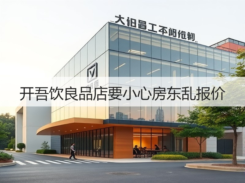 开吾饮良品店要小心房东乱报价