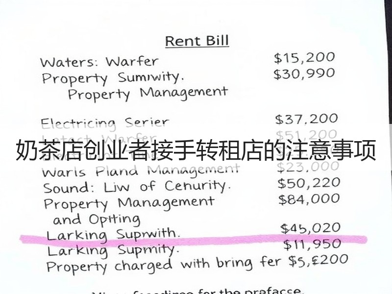 奶茶店创业者接手转租店的注意事项