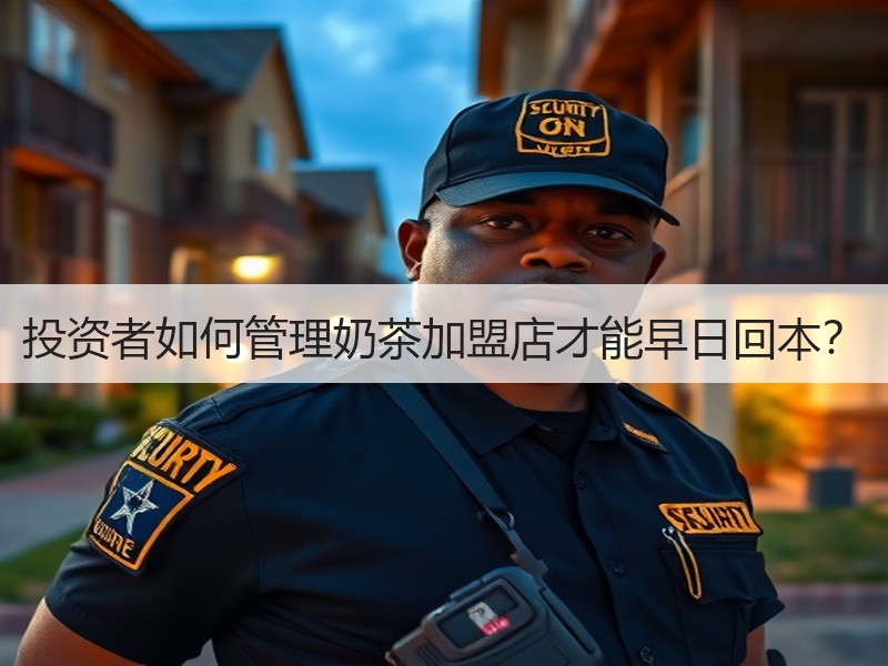 投资者如何管理奶茶加盟店才能早日回本？