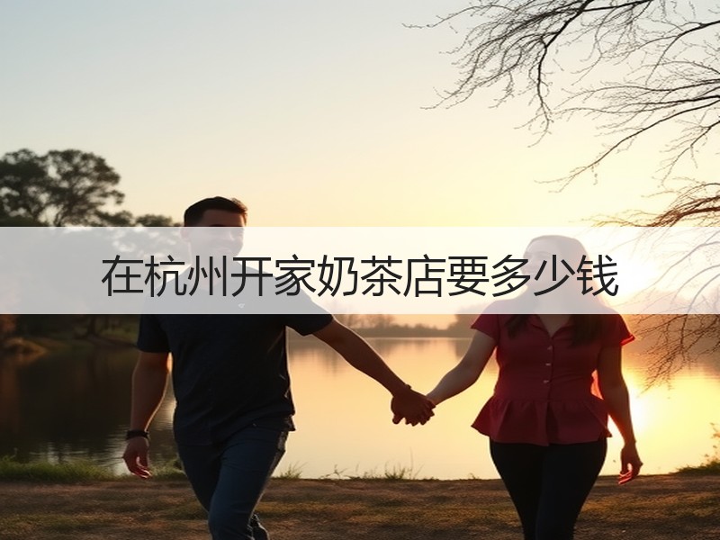 在杭州开家奶茶店要多少钱
