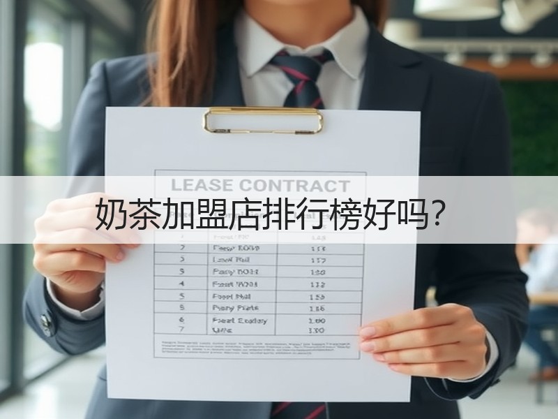 奶茶加盟店排行榜好吗？