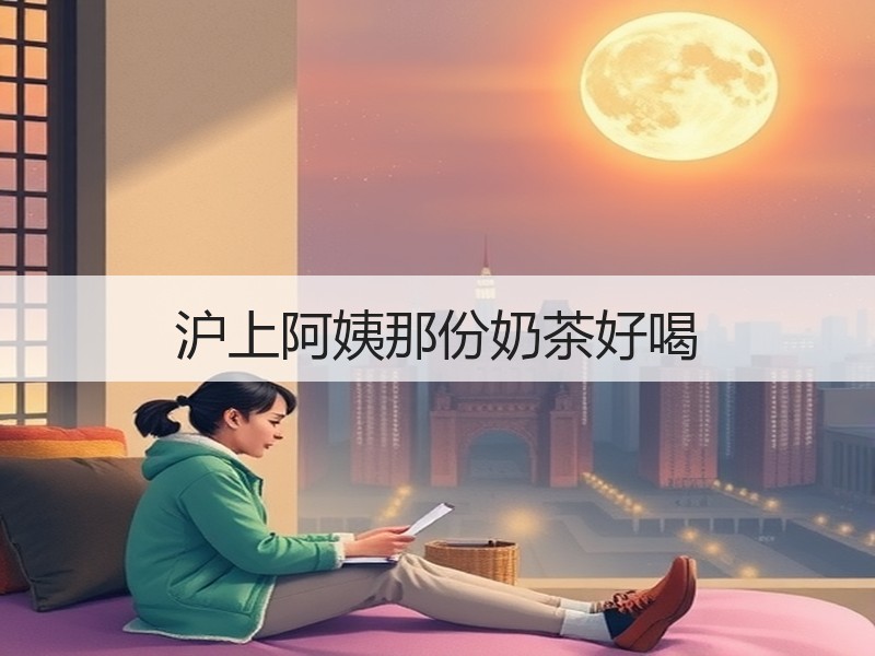 沪上阿姨那份奶茶好喝