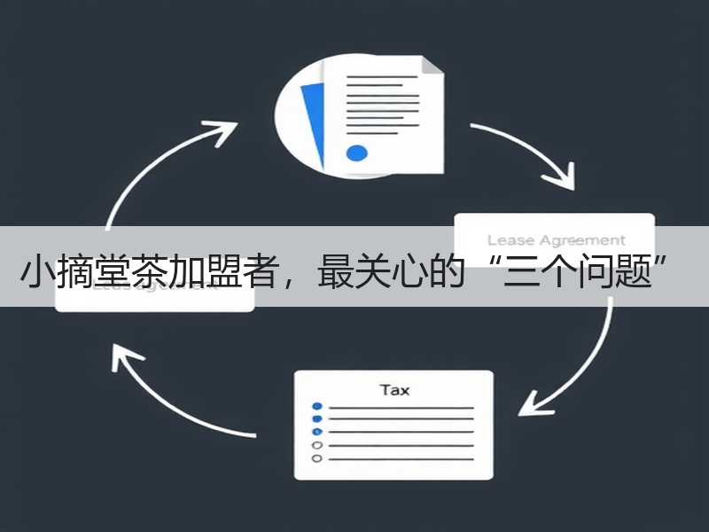 小摘堂茶加盟者，最关心的“三个问题”