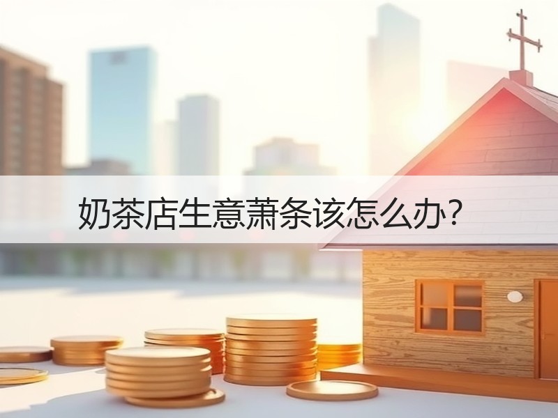 奶茶店生意萧条该怎么办？