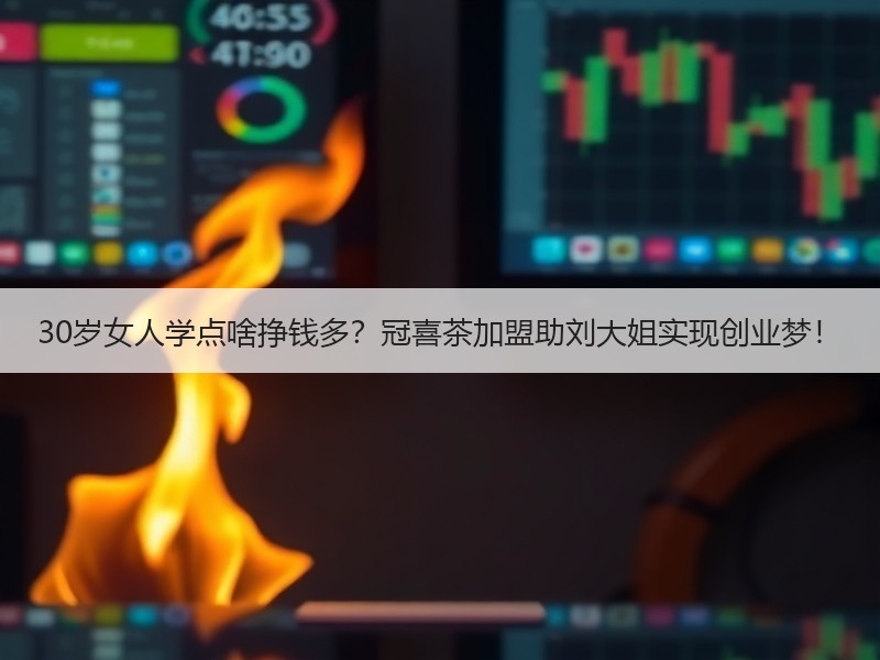 30岁女人学点啥挣钱多？冠喜茶加盟助刘大姐实现创业梦！