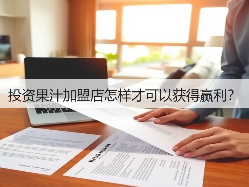 投资果汁加盟店怎样才可以获得赢利？