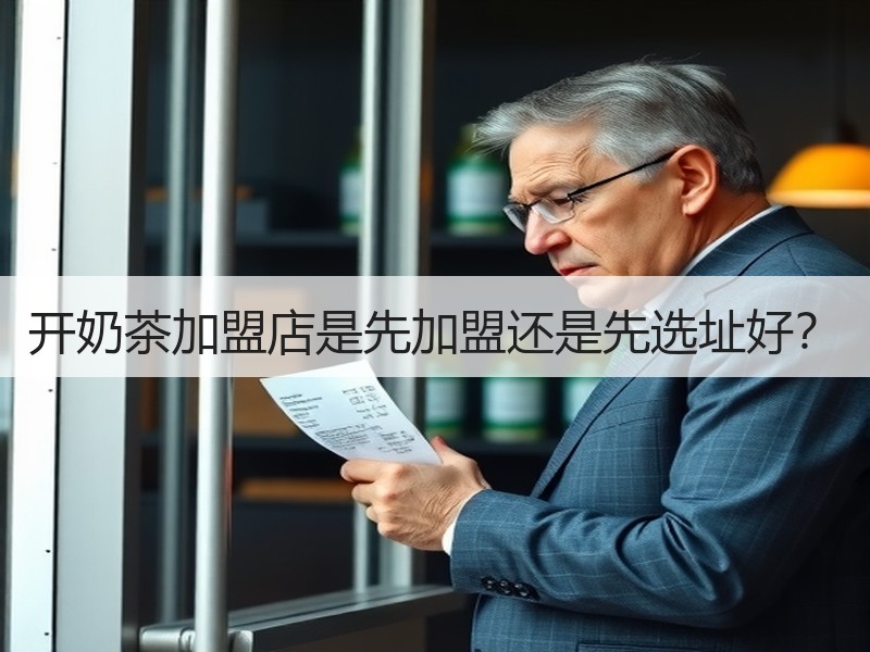 开奶茶加盟店是先加盟还是先选址好？